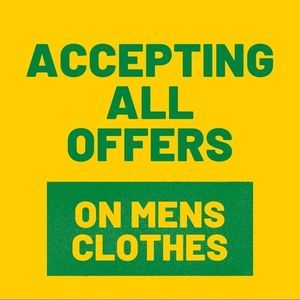*** MENS CLOTHING SALE --->